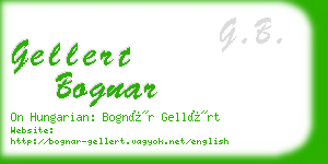 gellert bognar business card